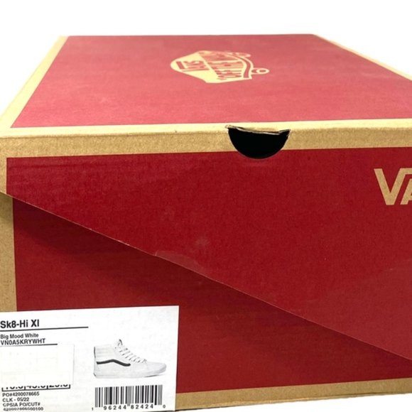 VANS Sk8-Hi XL Shoes Big Mood Leather White Men's Size Skate Casual VN0A5KRYWHT - Picture 3 of 12